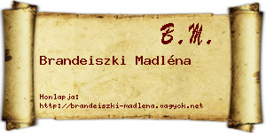 Brandeiszki Madléna névjegykártya